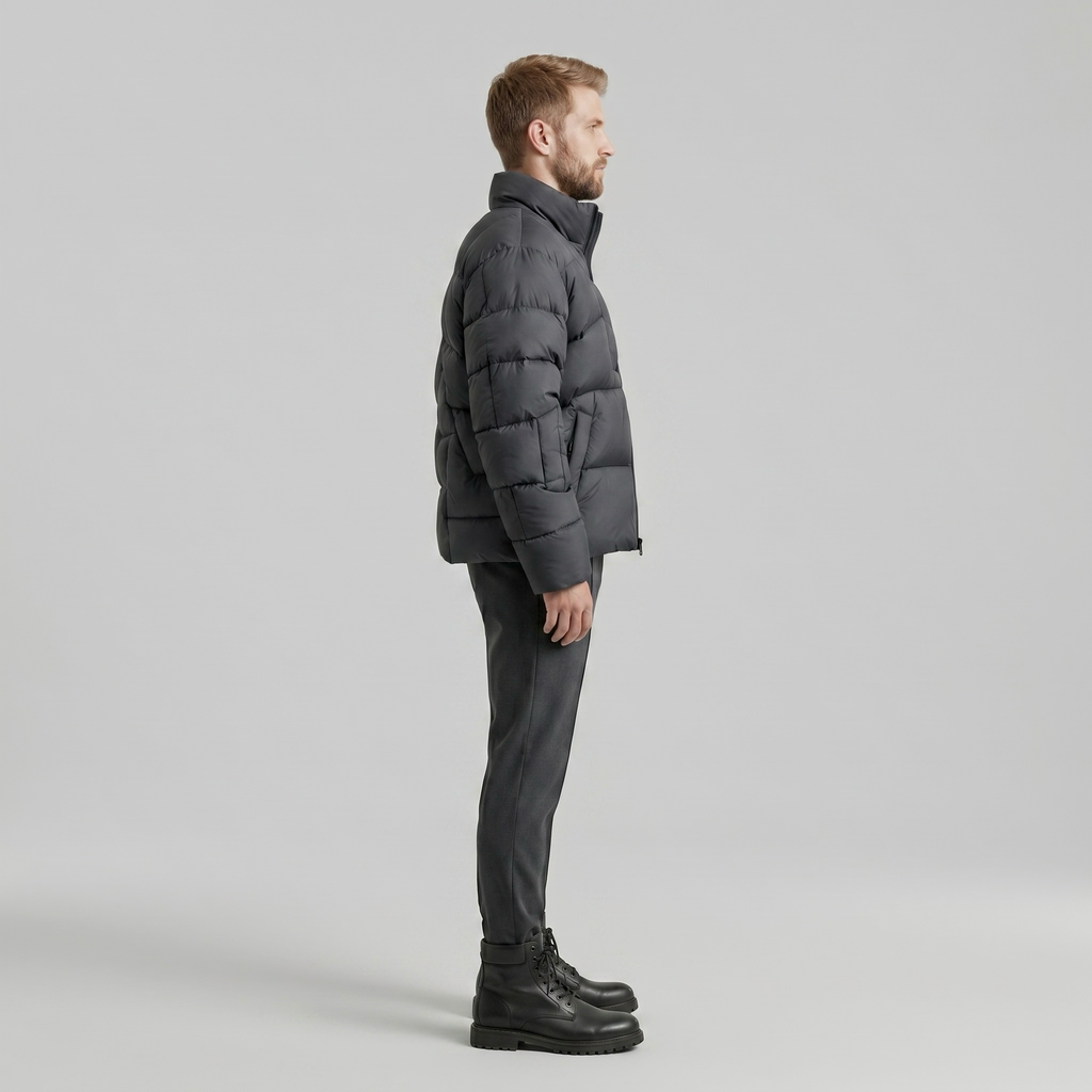 Arctic Form Quilted Puffer Jacket with Sculpted Panel Quilting