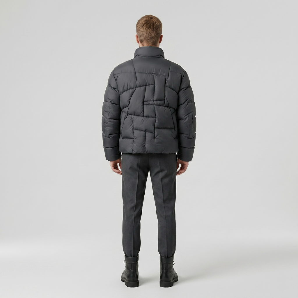 Arctic Form Quilted Puffer Jacket with Sculpted Panel Quilting