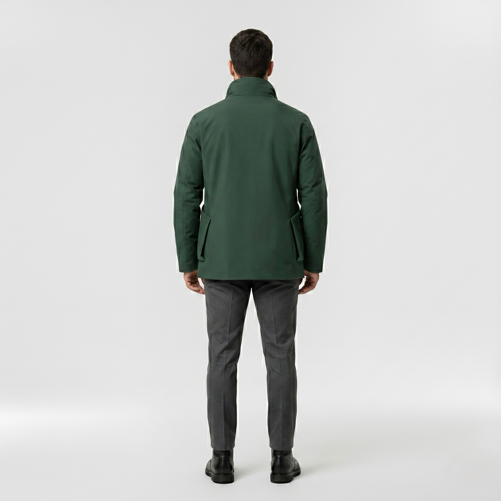 Precision Edge Minimalist Utility Jacket with Streamlined Silhouette