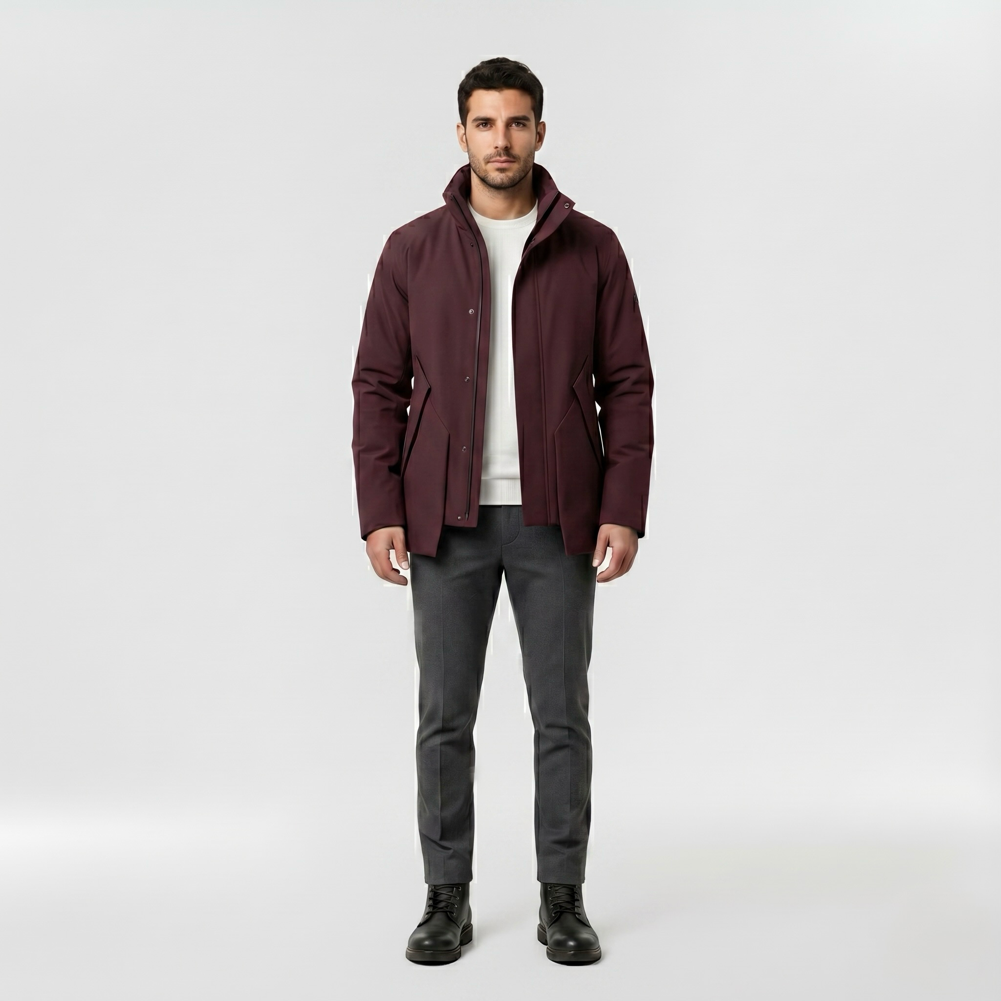Precision Edge Minimalist Utility Jacket with Streamlined Silhouette