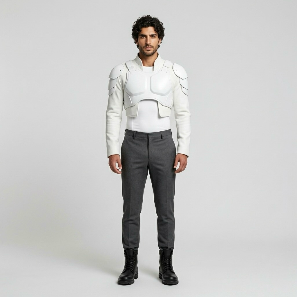 Apex Shield Futuristic Armor Top with Sculpted Panel Detailing