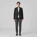 Crescent Flow Tailored Jacket with Curved Panel Draping