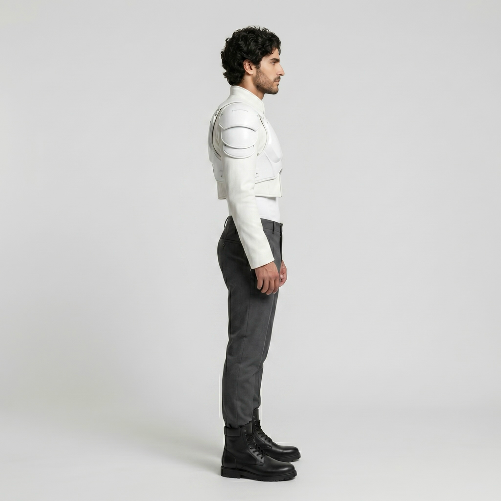 Apex Shield Futuristic Armor Top with Sculpted Panel Detailing