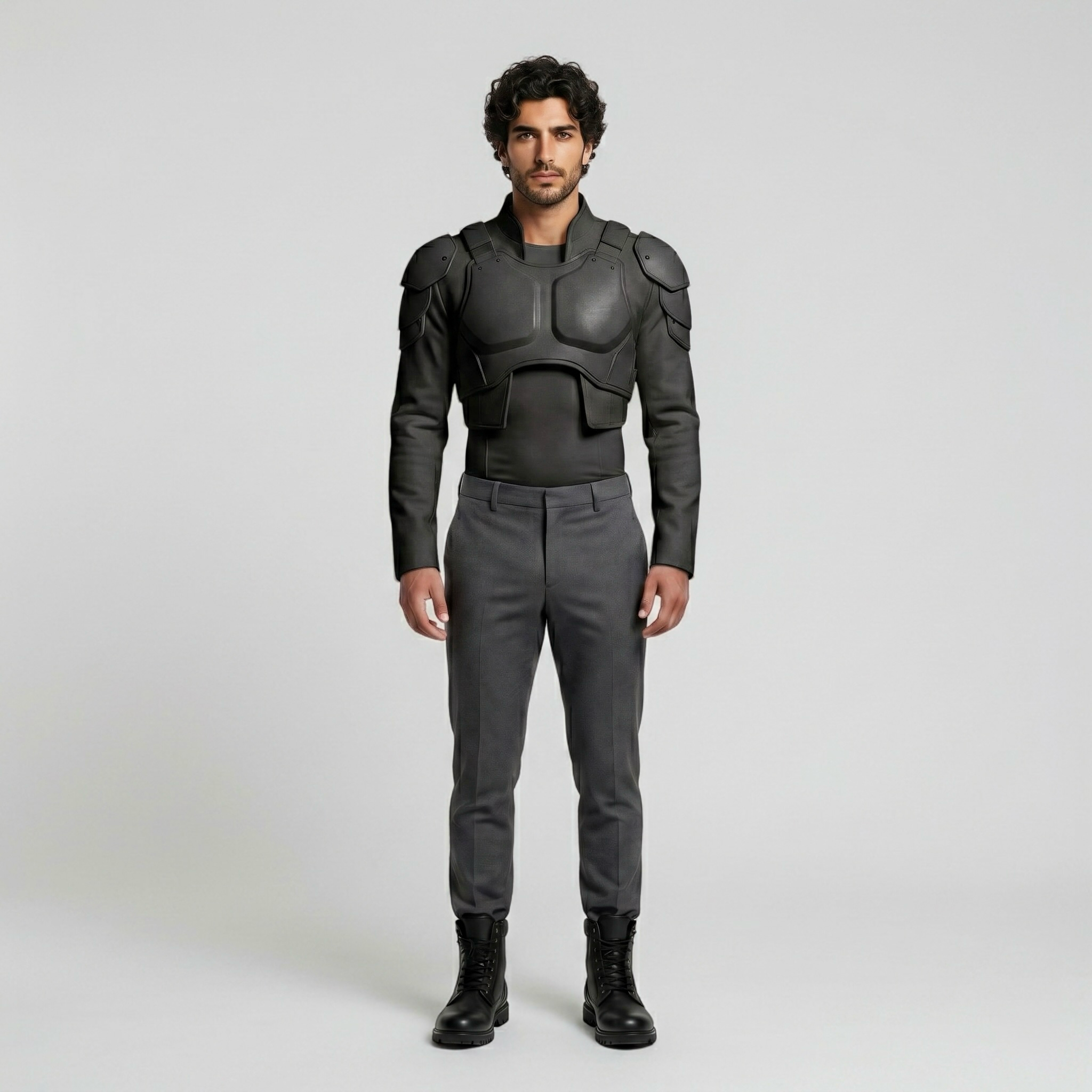 Apex Shield Futuristic Armor Top with Sculpted Panel Detailing