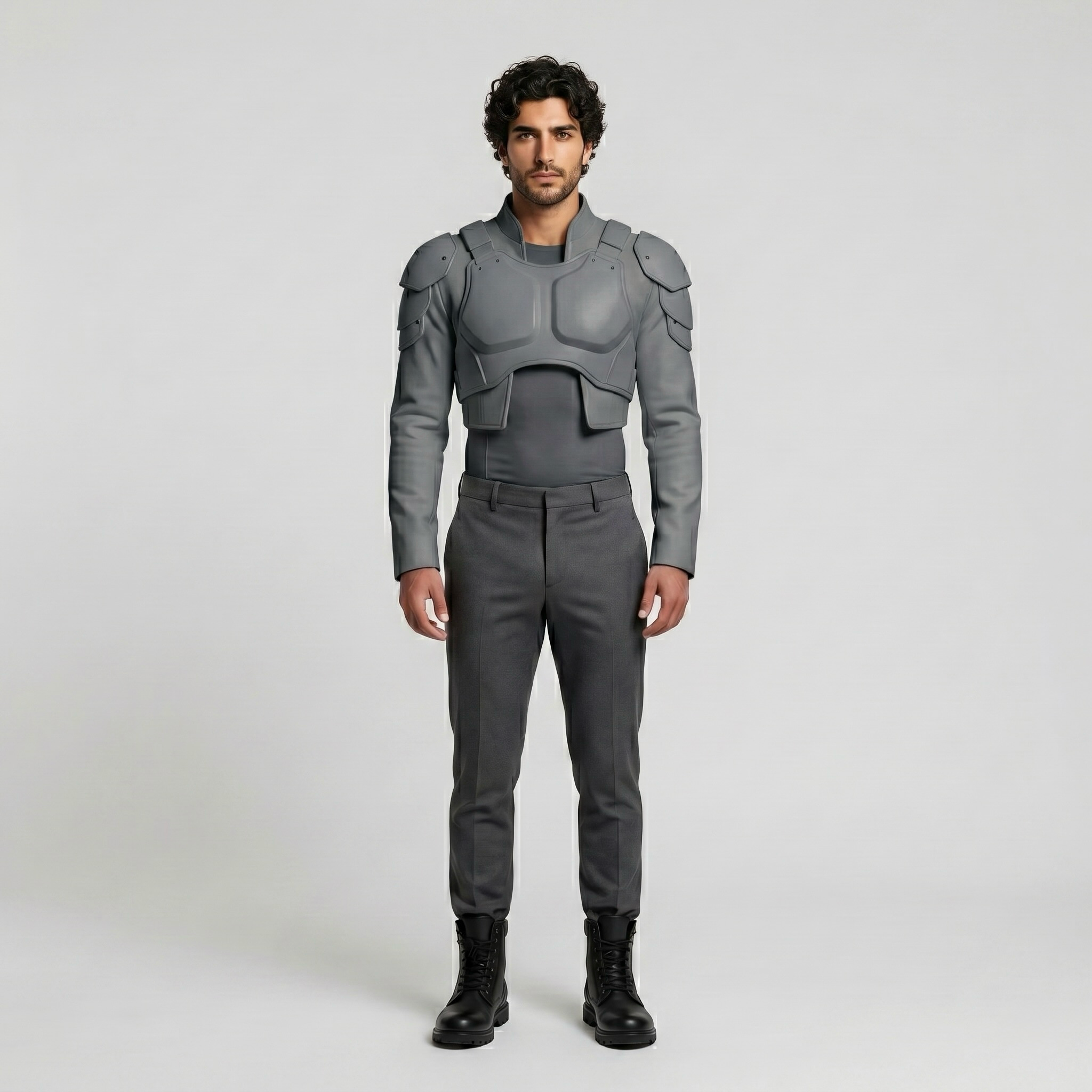 Apex Shield Futuristic Armor Top with Sculpted Panel Detailing