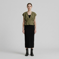 Drape Form Sculpted Vest with Folded Drape Detailing