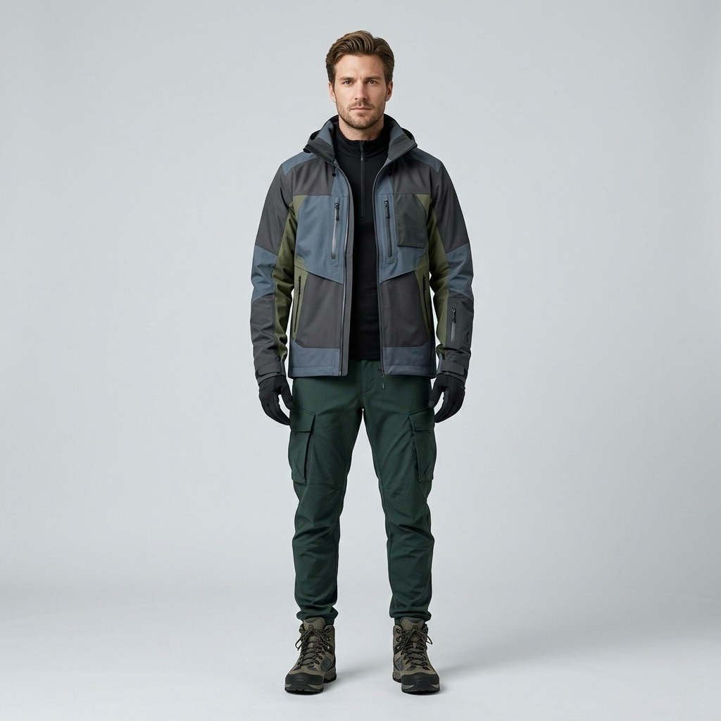 Terrain Shield Performance Utility Jacket with Color-Block Construction