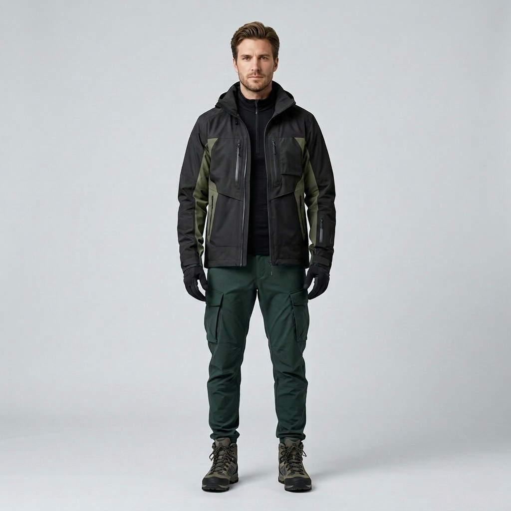 Terrain Shield Performance Utility Jacket with Color-Block Construction
