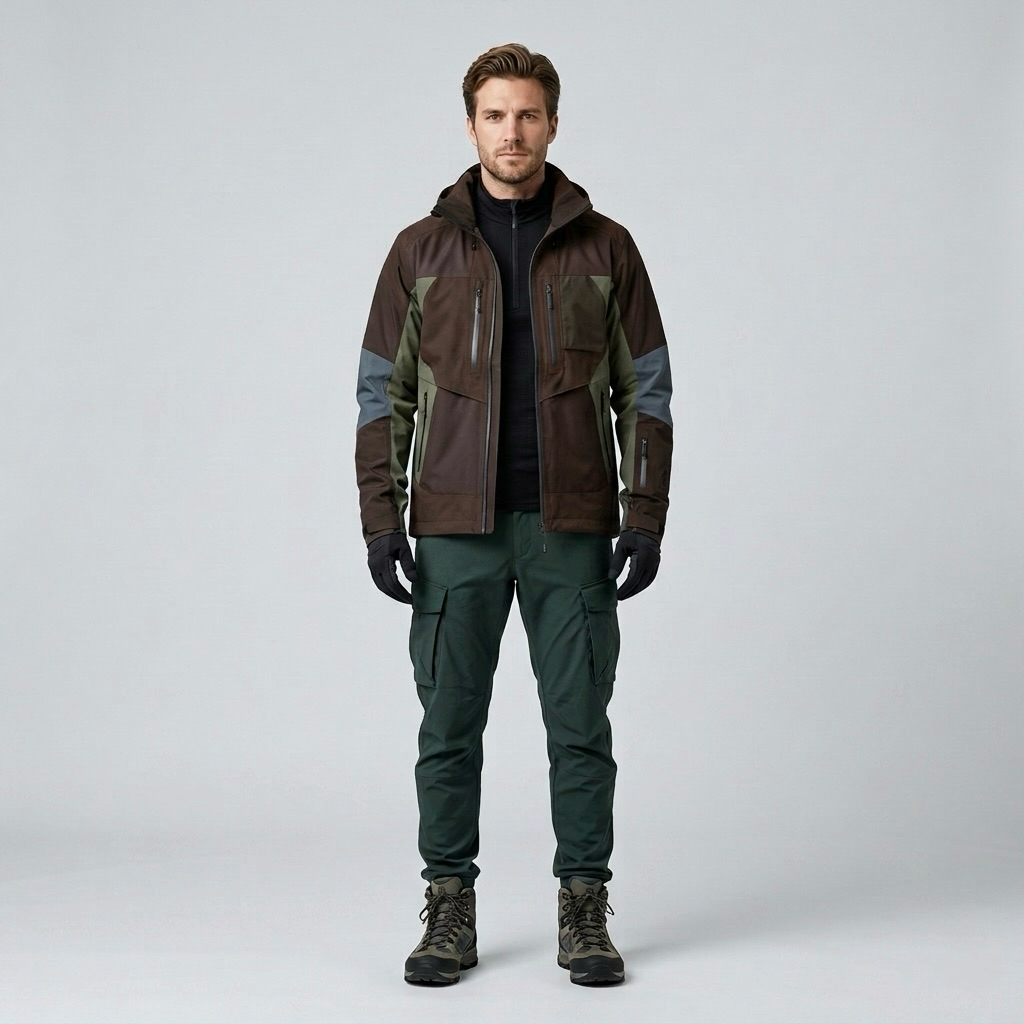Terrain Shield Performance Utility Jacket with Color-Block Construction