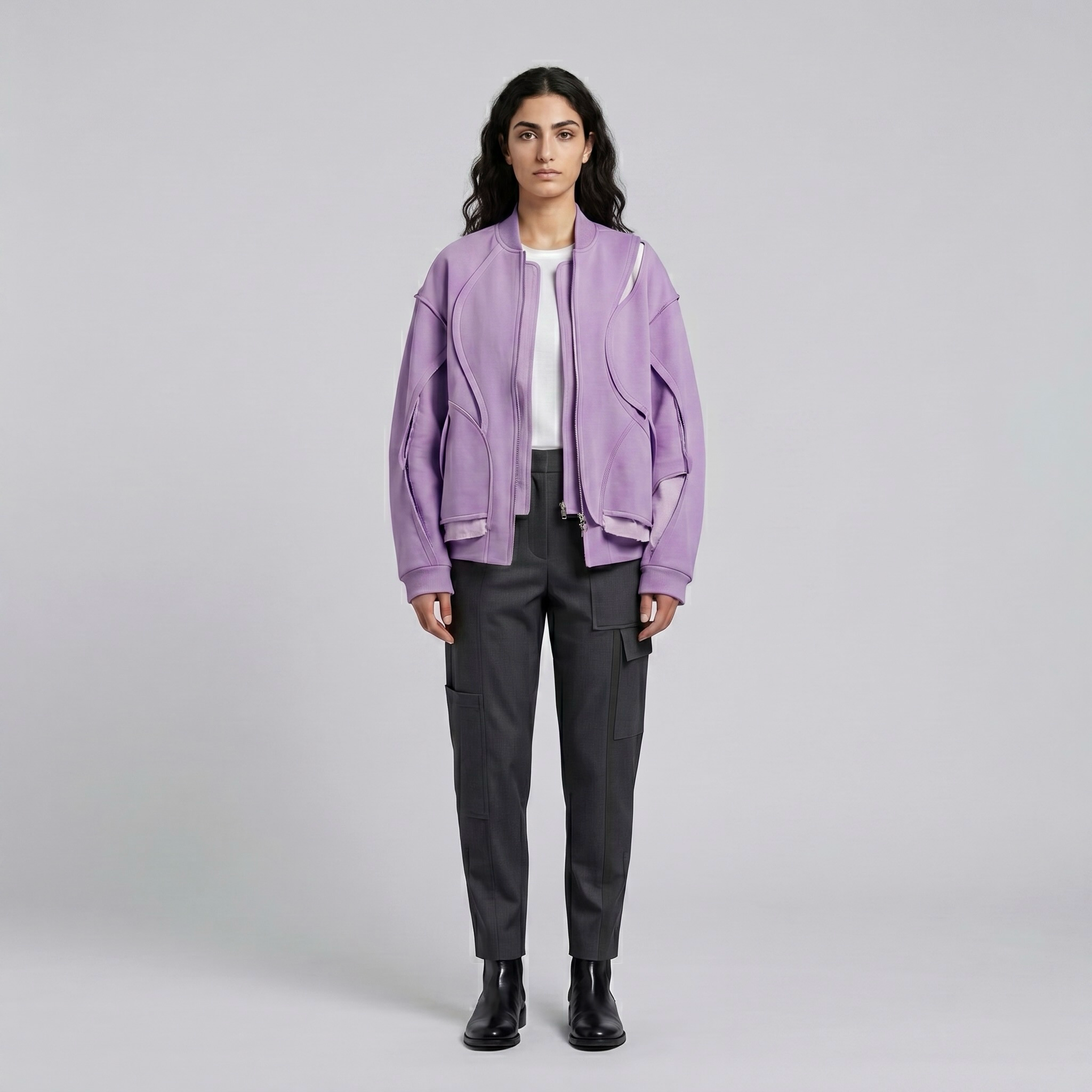 Orbit Seam Utility Bomber with Curved Seam Detailing