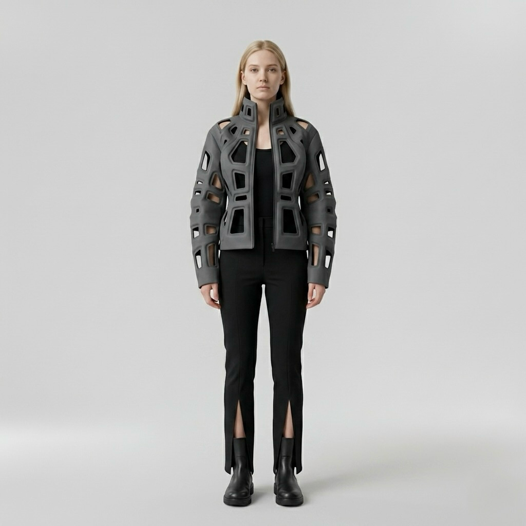 Apex Frame Cutout Jacket with Geometric Panel Cutouts