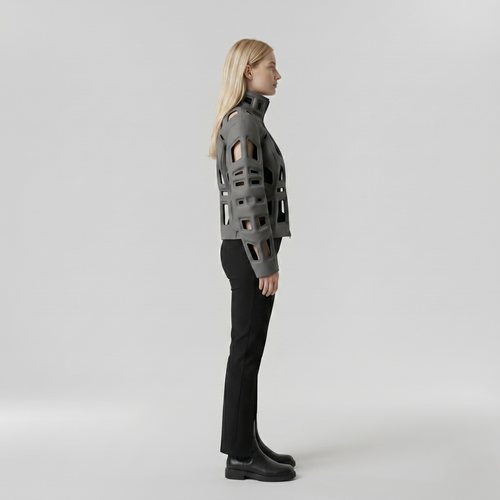 Apex Frame Cutout Jacket with Geometric Panel Cutouts