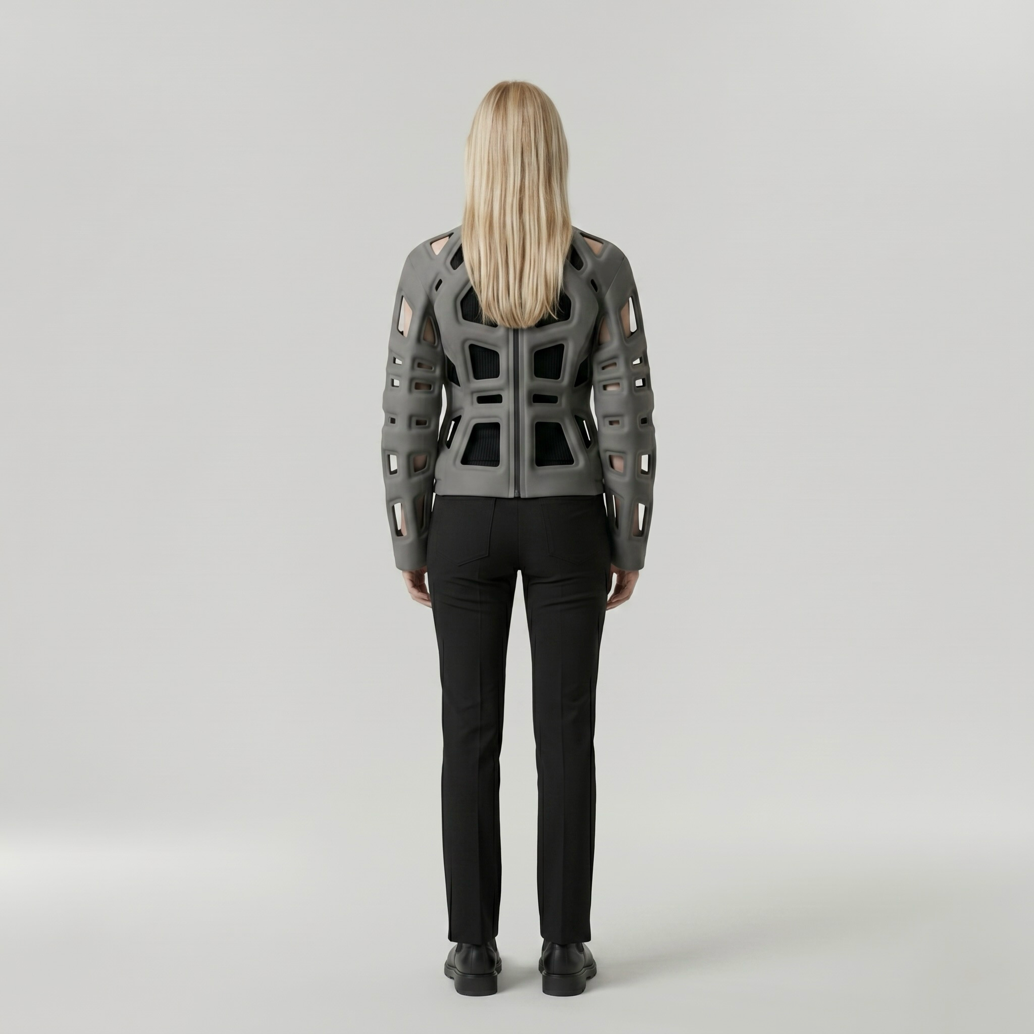 Apex Frame Cutout Jacket with Geometric Panel Cutouts