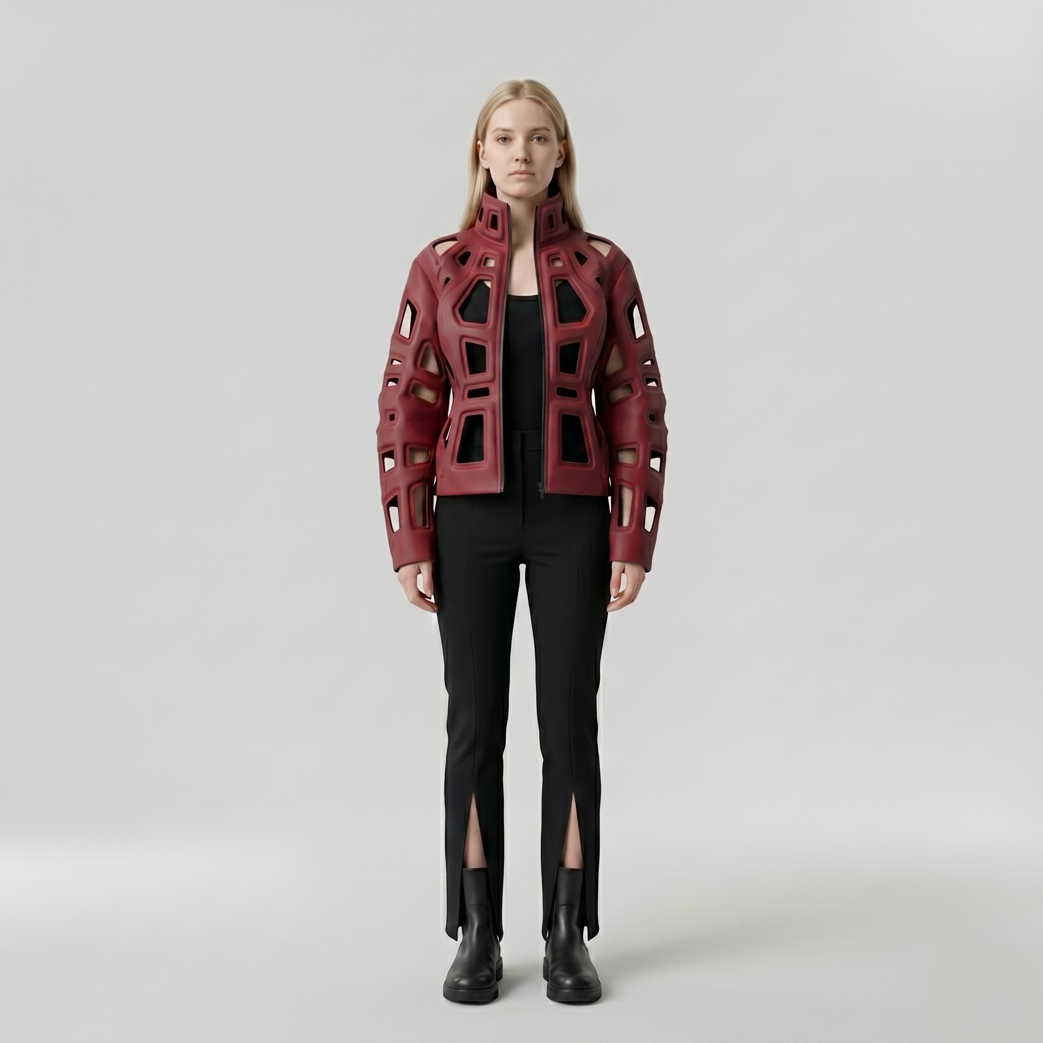 Apex Frame Cutout Jacket with Geometric Panel Cutouts