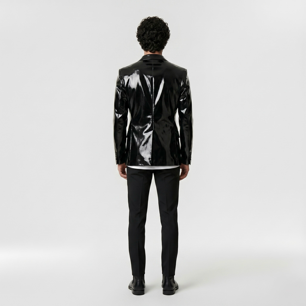 Reflex High-Gloss Patent Blazer with Lacquered Finish