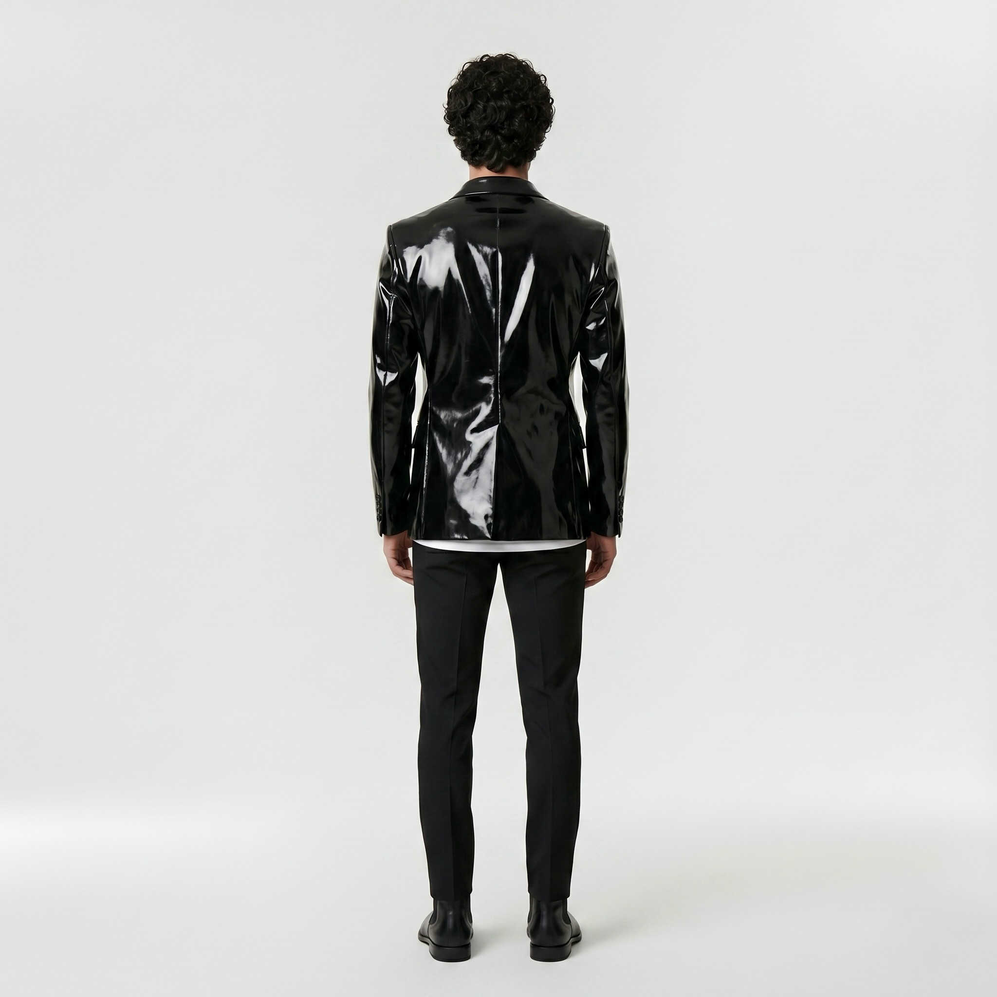 Reflex High-Gloss Patent Blazer with Lacquered Finish