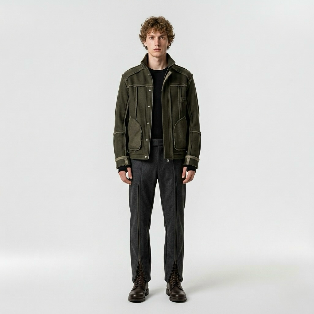 Terrain Edge Utility Jacket with Reinforced Seams and Oversized Pockets