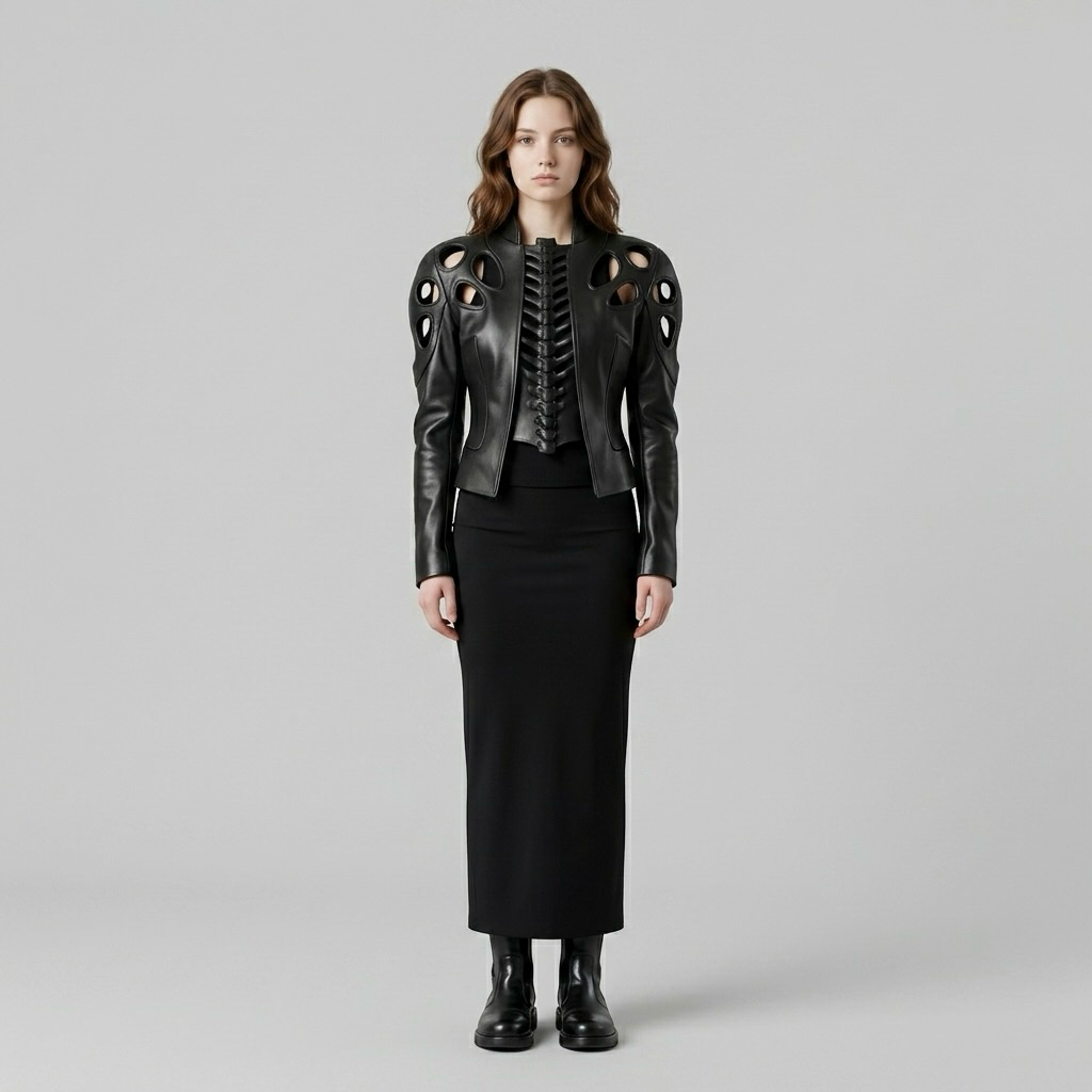 Halo Cutout Sculpt Jacket with Circular Cutout Construction