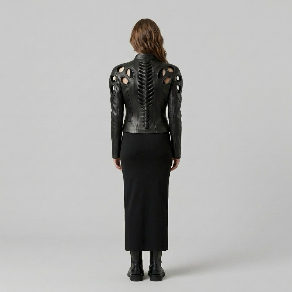 Halo Cutout Sculpt Jacket with Circular Cutout Construction