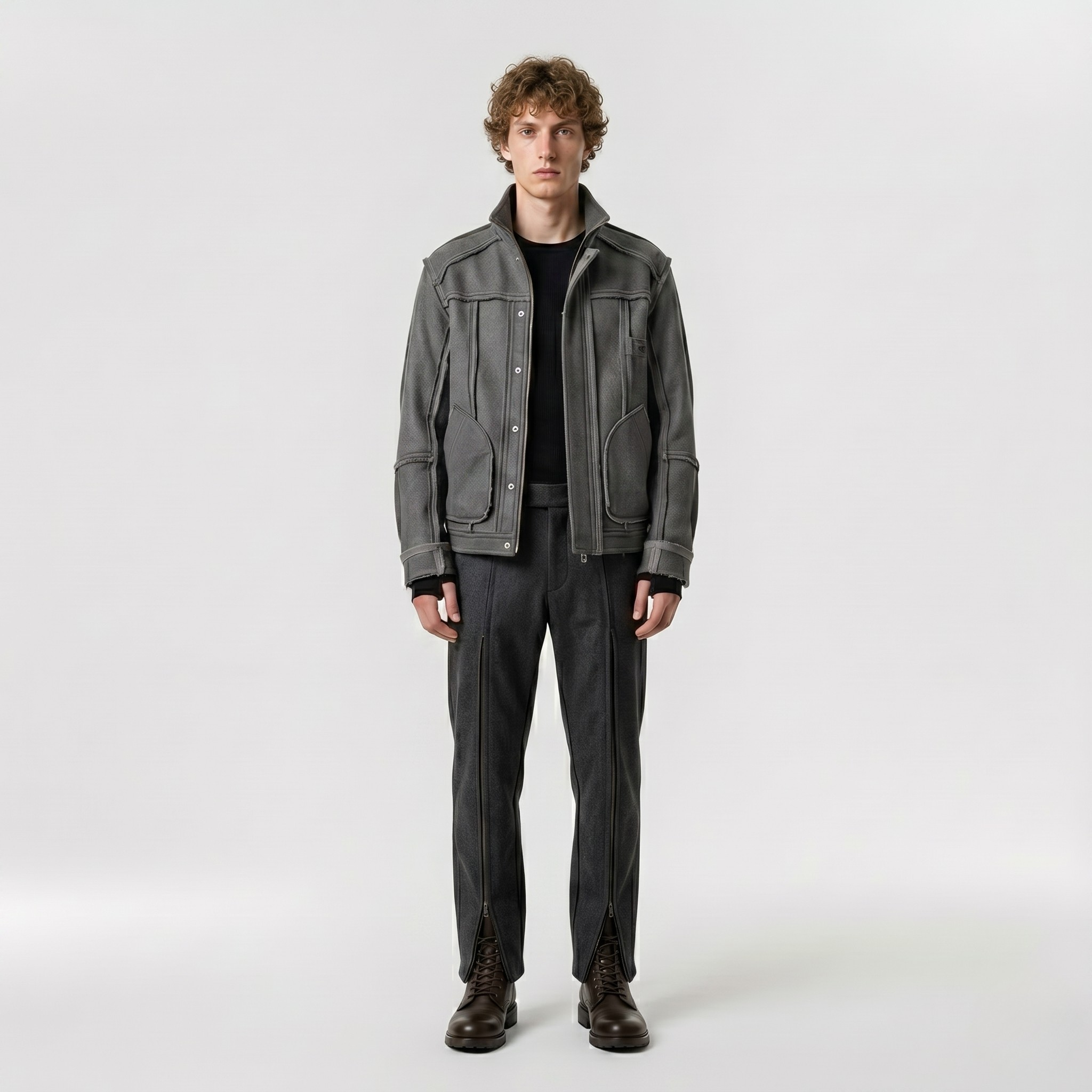 Terrain Edge Utility Jacket with Reinforced Seams and Oversized Pockets