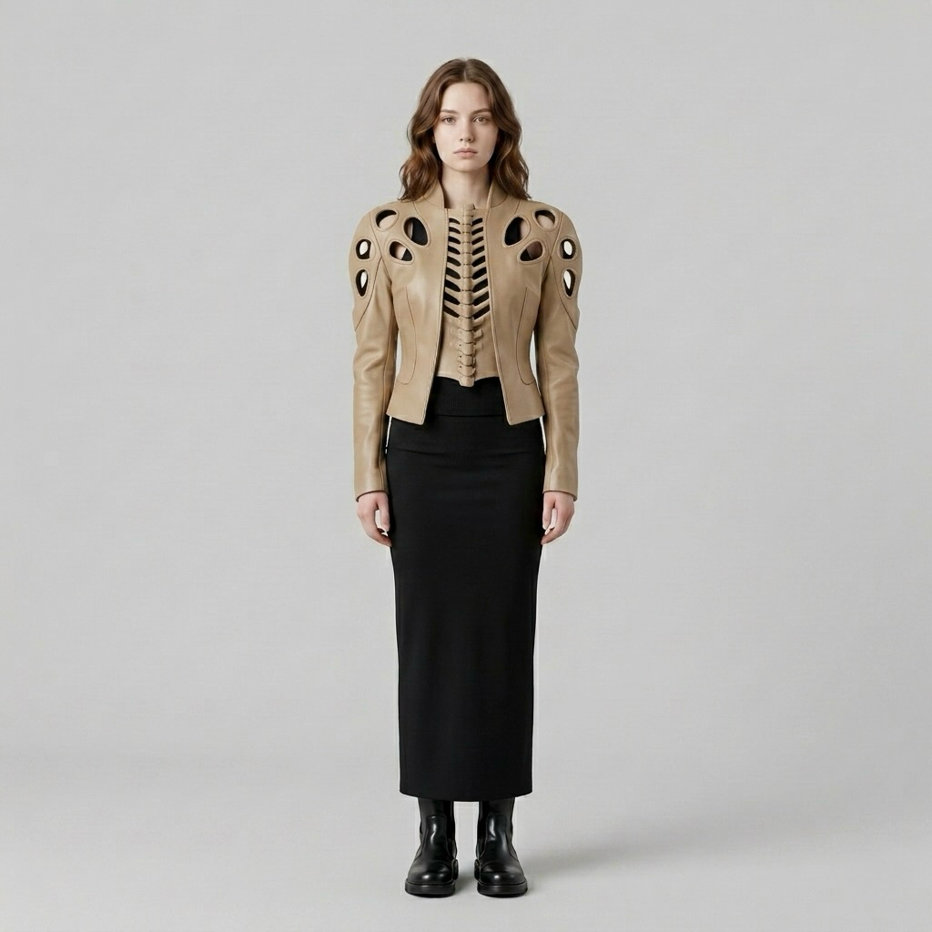 Halo Cutout Sculpt Jacket with Circular Cutout Construction