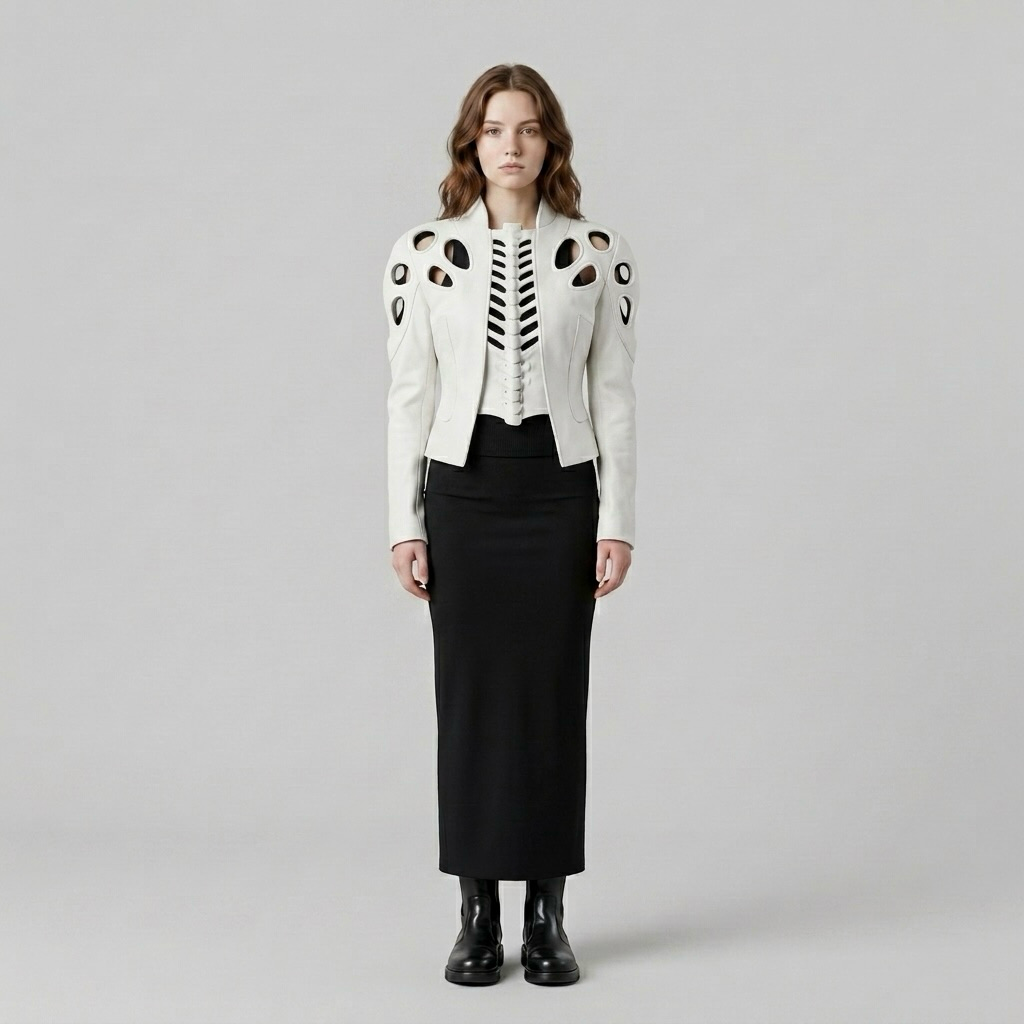 Halo Cutout Sculpt Jacket with Circular Cutout Construction