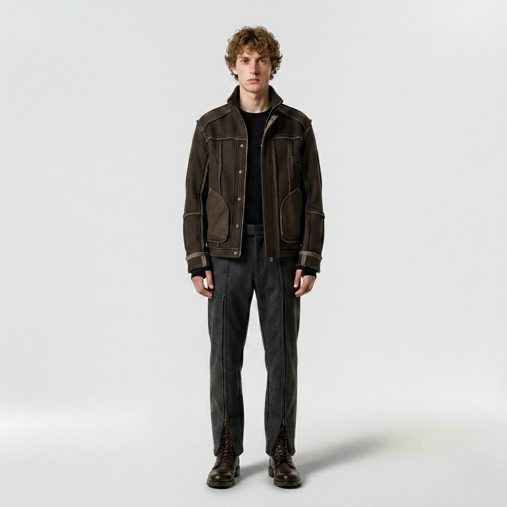 Terrain Edge Utility Jacket with Reinforced Seams and Oversized Pockets