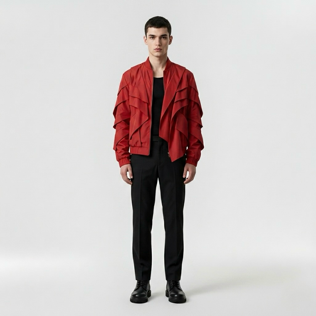 Cascade Avant-Garde Jacket with Layered Cascading Panels
