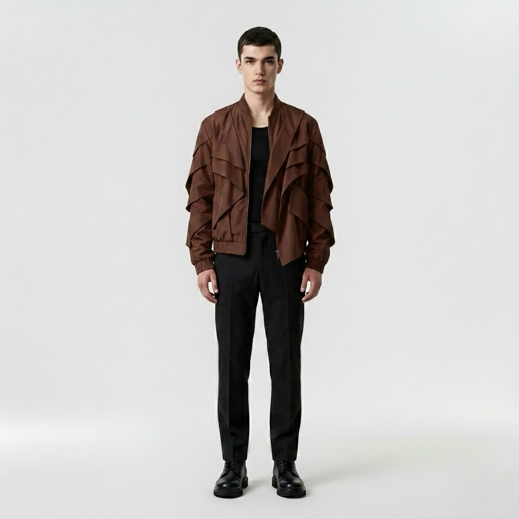 Cascade Avant-Garde Jacket with Layered Cascading Panels